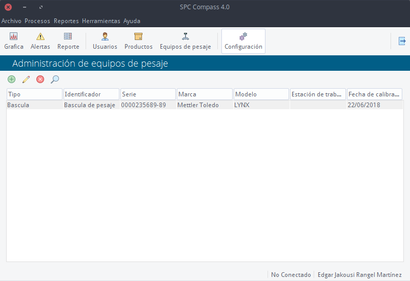 SPC Compass 4.0 Administración de equipos de pesaje
