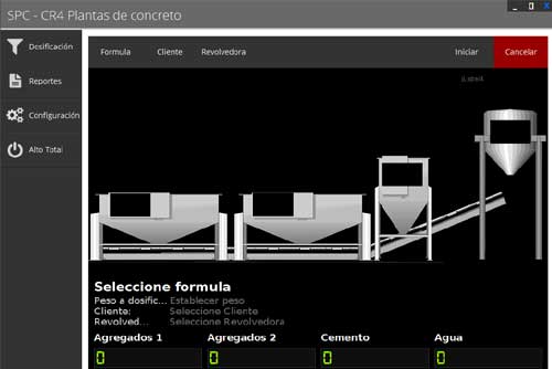 Software de administración y control de procesos en plantas de concreto